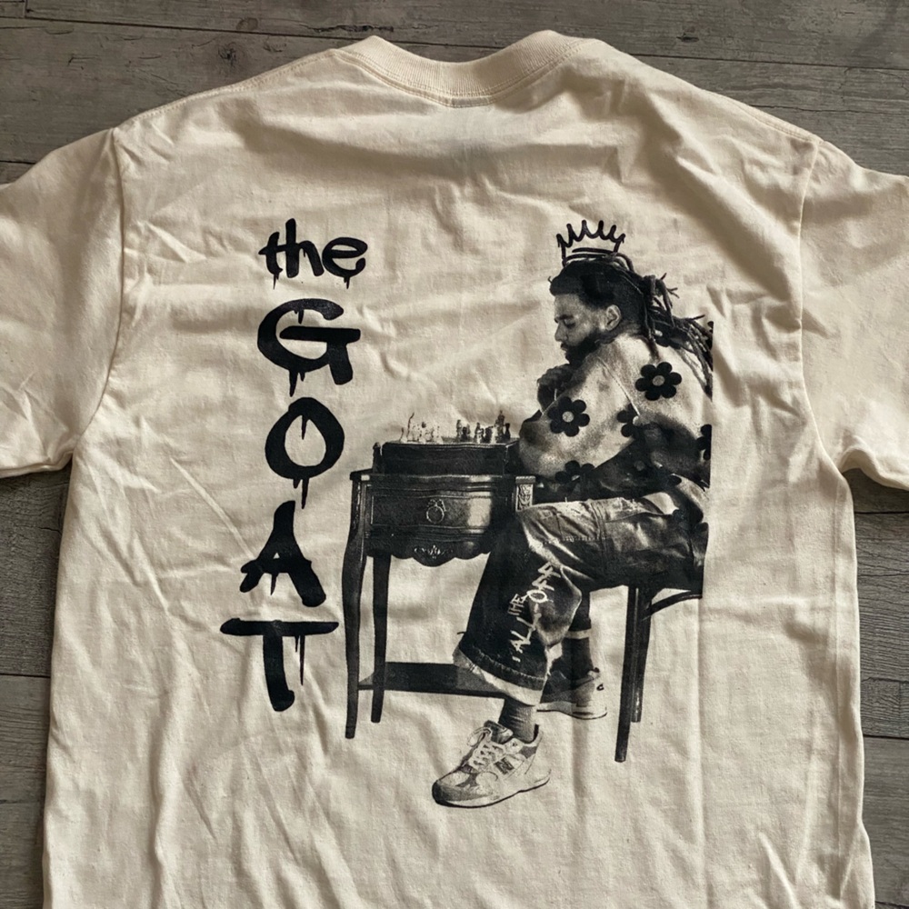 J Cole The GOAT Sand T-Shirt / Cold World - Picture 2 of 4